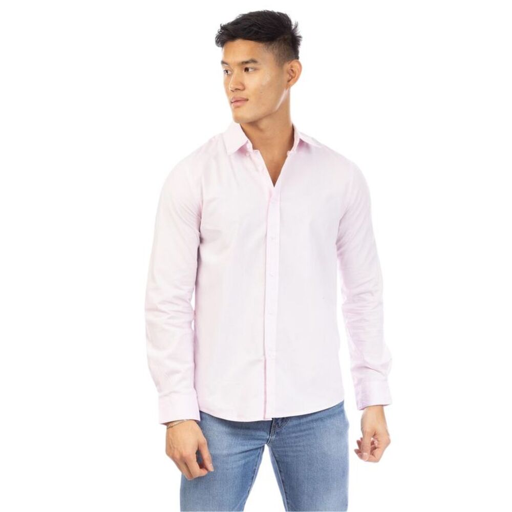 Peter Werth Mens Regular Long-Sleeved Shirt / Pink